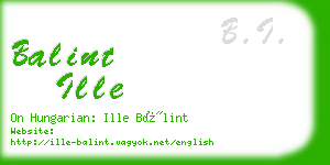 balint ille business card